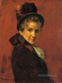 Portrait d’une femme bonnet noir William Merritt Chase